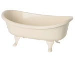 The Maileg Bathtub, Miniature, is a small cream clawfoot tub with three visible legs—ideal for Maileg dollhouses or vintage bathtub collections. Shown in a photo against a plain white background.