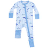 Baby 2-Way Zipper Romper - Deep Sea Fishing Blue