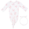 Baby Girls' Knotted Gown and Knot Headband - Pretty Bows