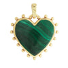 Heart with Stone Charm - Malachite