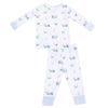 Baby and Kids' Golf Carts Long Sleeve Loungewear Set - Blue