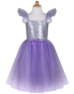 The Sequins Princess Dress by Great Pretenders, ideal for special occasions, showcases a glamorous sequined bodice and a tulle skirt, beautifully displayed on a mannequin.