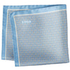 Geometric Silk Pocket Square - Light Blue