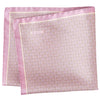 Geometric Silk Pocket Square - Pink