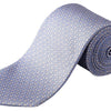 Geometric Print Silk Tie - Blue Purple