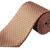 Geometric Print Silk Tie - Orange