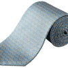 Geometric Print Silk Tie - Light Blue