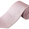 Geometric Print Silk Tie - Pink