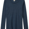 Baby Boys' and Boys' Merino Long Sleeve Knitted T-Shirt - Navy