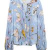 Floral Power Blouse - Wicked Flower Blue