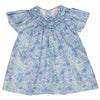Girls' Bergenie Smocked Blouse - Ditsy Blue Print