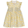 Baby Girls' and Girls' Lolyne Smocked Dress - Ditsy Yellow/Blue
