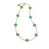 Berry Clover Double Sided Necklace - Turquoise