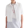 Short Lived Cherry Pleat Top - White