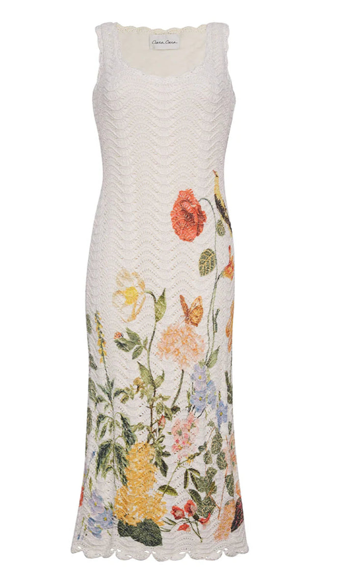 cara cara knit dress Cara Cara Orel Knit Dress Lockwood Flora Egret / L