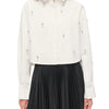 Renata Embellished Cropped Shirt - White
