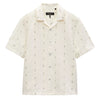 Avery Embroidered Camp Shirt - White Remy Stripe