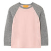 Baseball Tee - Powder Pink/Heather Grey