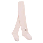 Tartine et Chocolat Baby Girls' and Girls' Cotton Tights in light pink, featuring a small decorative ankle design—perfect for comfort and style.