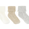 Knit Sock 3-Pack - Mother-of-Pearl/Ecru