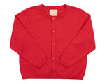 A Baby Girls' and Girls' Cambridge Cardigan with pearl buttons from The Beaufort Bonnet Company is laid flat on a white background.