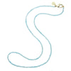 Double Wrap Beaded Necklace - Diamond Cut in Aquamarine