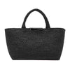East West Raffia Chelsea Tote - Black