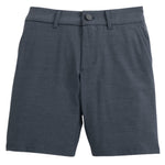The Boys' Mulligan Jr. Performance Shorts by Johnnie-O are dark gray, made from stretch fabric with belt loops, front pockets, and a button closure—perfect for comfort during after-school sports.