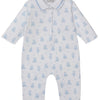 Baby Teddy Bear Time Printed Playsuit - Light Blue