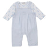 Baby Teddy Bear Time Overall Set - Light Blue