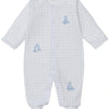 Baby Giraffe Grace Dotted Footie - Light Blue