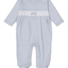 Baby Premier Springtime Bunny Fun Hand Emb. Footie - Light Blue