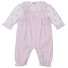 Baby Teddy Bear Time Overall Set - Pink