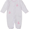 Baby Giraffe Grace Dotted Footie - Pink