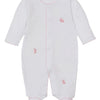 Baby Premier Springtime Bunny Fun Hand Emb. Footie - White/Pink