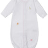 Baby' Safari Wild Hand Emb. Convertible Gown - White/Pink