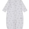 Baby Springtime Bunny Fun Convertible Gown - Silver