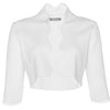 Scallop Trim Knit Bolero - White