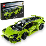 The LEGO® Lamborghini Huracan Tecnica model car set in green, with 369 pieces, is perfect for ages 9+ and ideal for fans of the iconic Lamborghini.