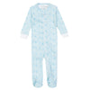 Baby Parker Zipper Pajama - Sandcastles Blue