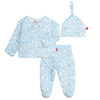 Baby' Modal Kimono Take Me Home Set - Blue Herds of a Feather