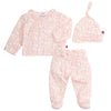 Baby' Modal Kimono Take Me Home Set - Pink Herds of a Feather with Ruffle