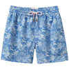 Swim Trunk - Pink House Toile - Blue