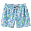Swim Trunk - Sealeaf Stripe Green/Pale Blue