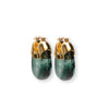 Organic Mini Gold Hoops - Forest