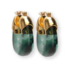Organic Mini Gold Hoops - Forest