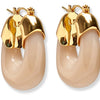 Organic Gold Hoops - Dove