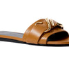 Monogram Slide Sandals - Terracotta