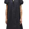 Puff Sleeve Short Shirt Dress - Midnight