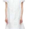 Puff Sleeve Short Shirt Dress - White